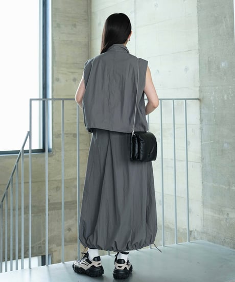 nylon drawst set up（vest × skirt )