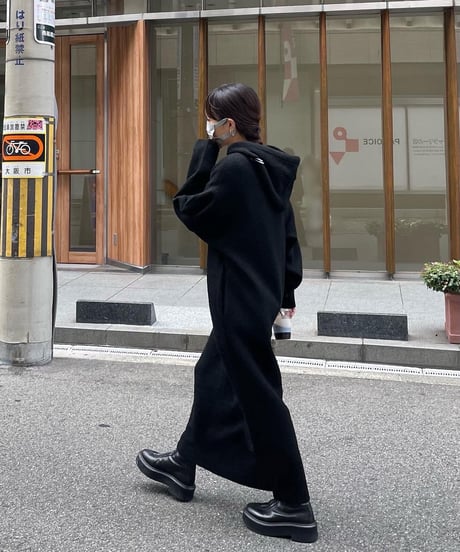 hoodie volume knit OP/2color