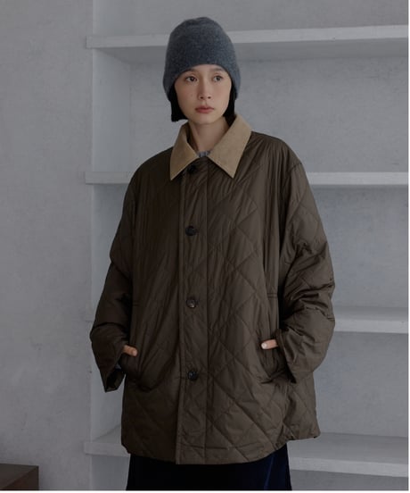 【Set A】quilted corduroy collar jacket/2color
