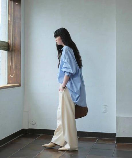 oversized blue shirt