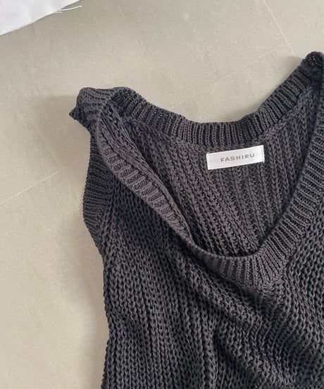 mesh knit tank