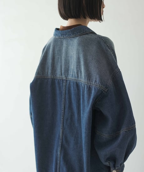 gradation denim jacket/2color