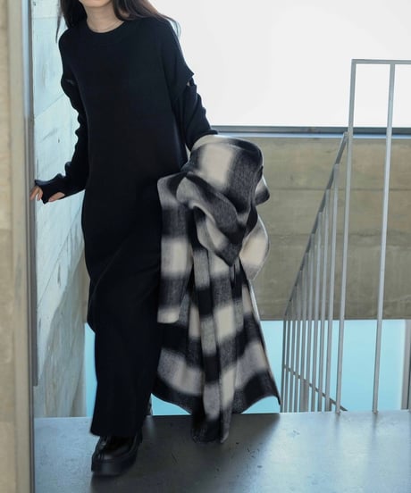 switch sleeve rib knit OP/2color