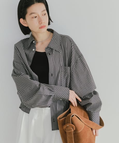 bias pocket check shirts(lightweight)【original color】/2color