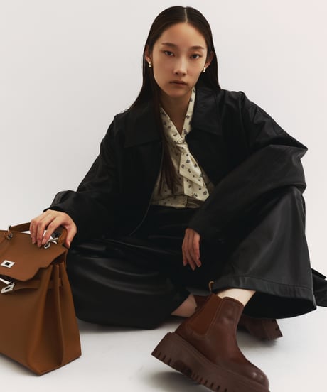 【FINE】tiny flower tie blouse/2color