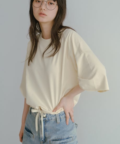 drawstring sweat tee／3color