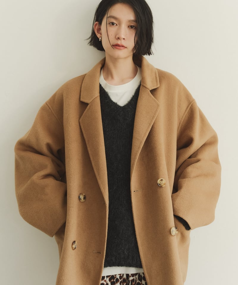 wool double face middle coat/3color | F A S H I wool double face middle coat/3color | F A S H I