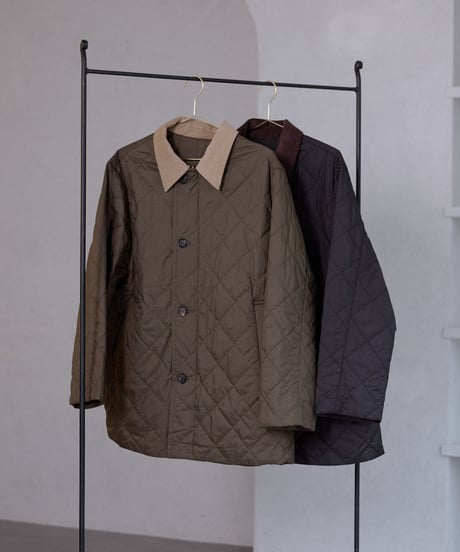 【Set A】quilted corduroy collar jacket/2color