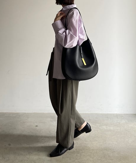 narrow belt tuck pants/3color/2size