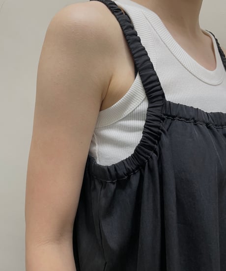 ruched strap jumpsuit