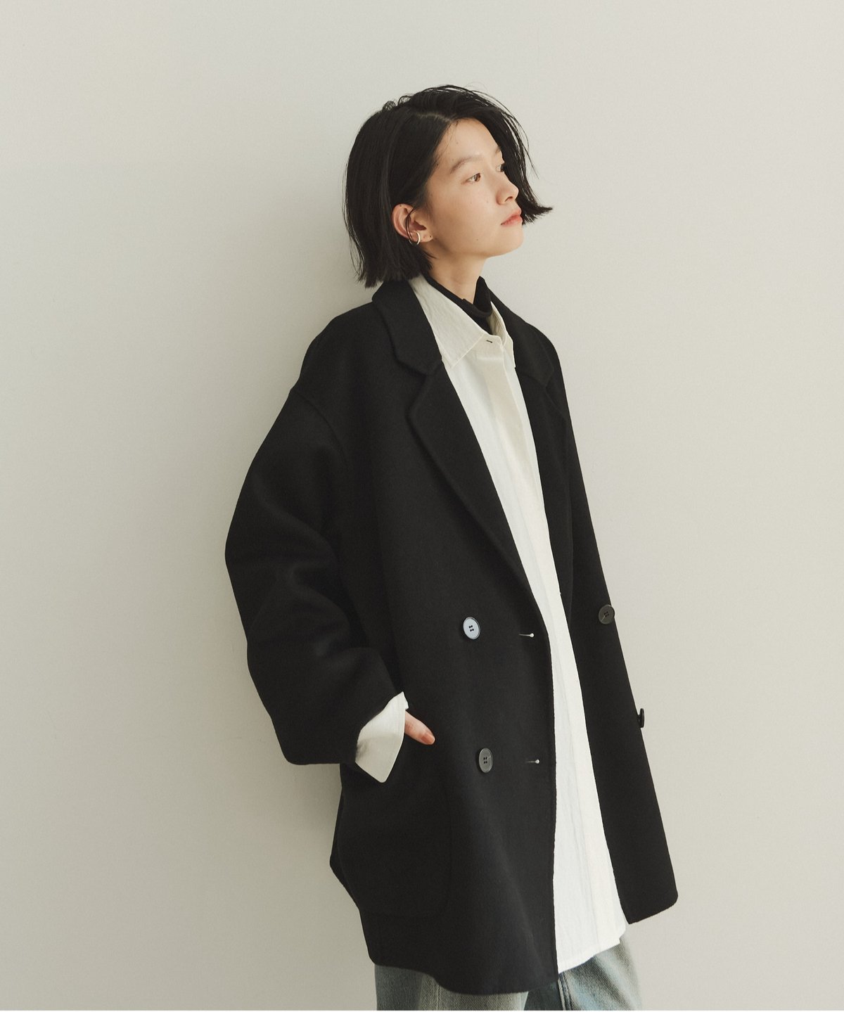 wool double face middle coat/3color | F A S H I wool double face middle coat/3color | F A S H I