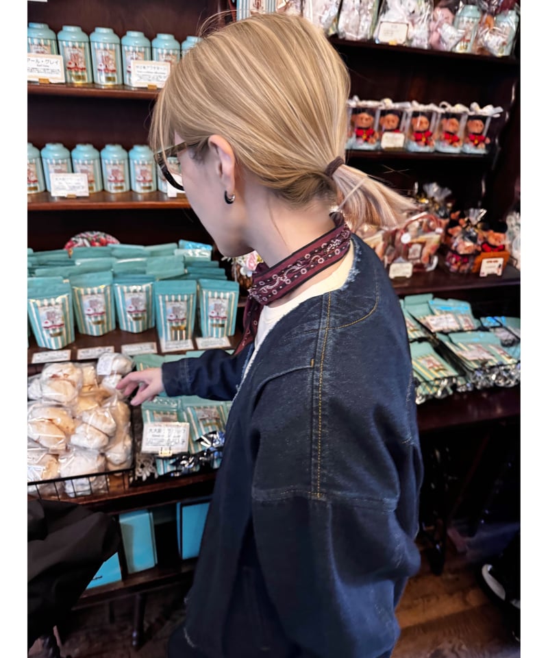 Pre-order】V neck denim jacket | F A S H I R U