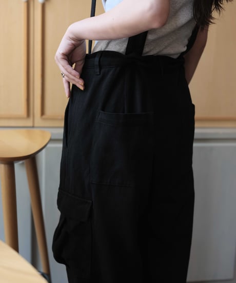 cargo pants with suspenders/2color