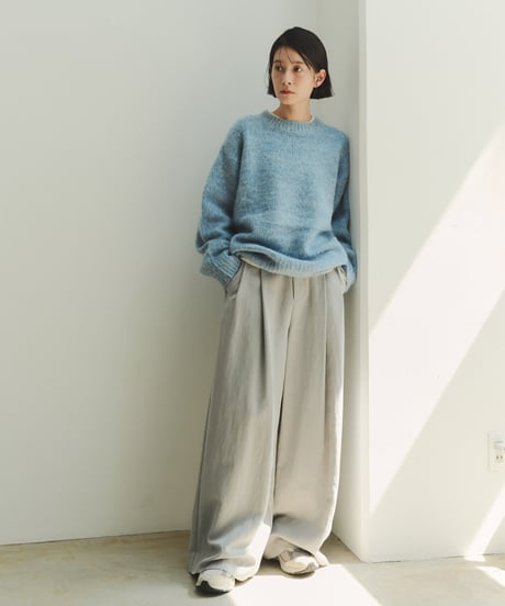 two tuck tencel wide slacks/2size/3color