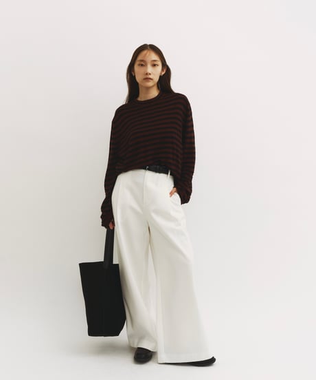 【FINE】silk & merino wool comfort border/3color