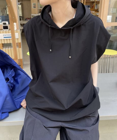 【setup対応】　no sleeve hoodie / tuck flare skirt （UV/feeling cold/waterproof）