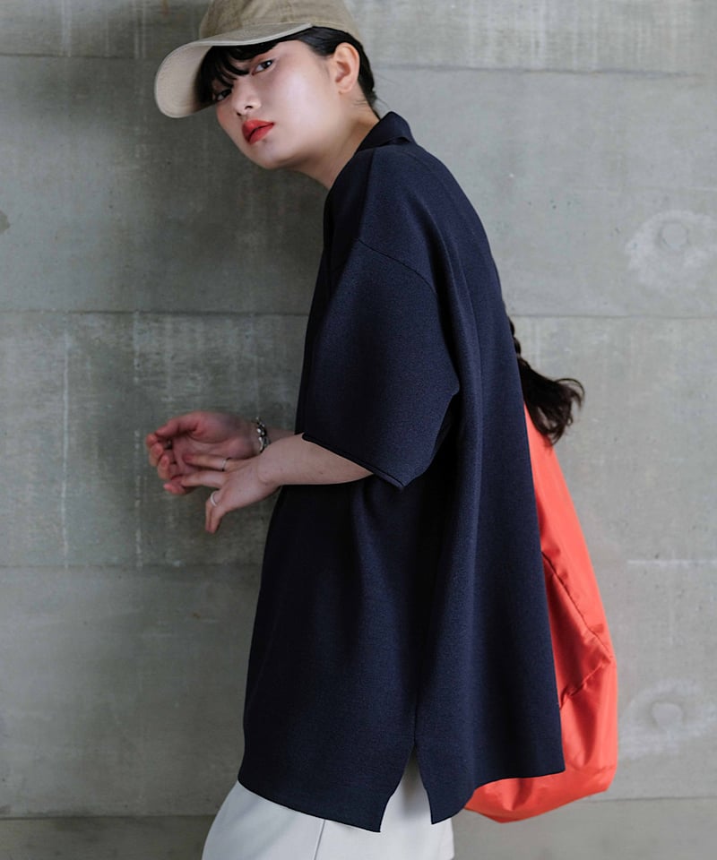 ★新品タグ付き★FASHIRU ビッグポロニット ネイビー big polo knit / 2color | F A S H I R U
