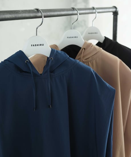 【setup対応】　no sleeve hoodie / tuck flare skirt （UV/feeling cold/waterproof）