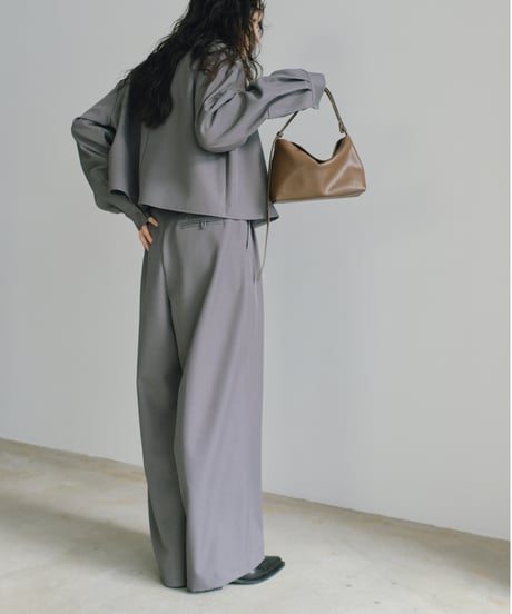 4 tuck drape slack（セットアップ対応)/2size/2color