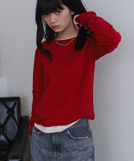 simple long sleeve T / 2type / 6color