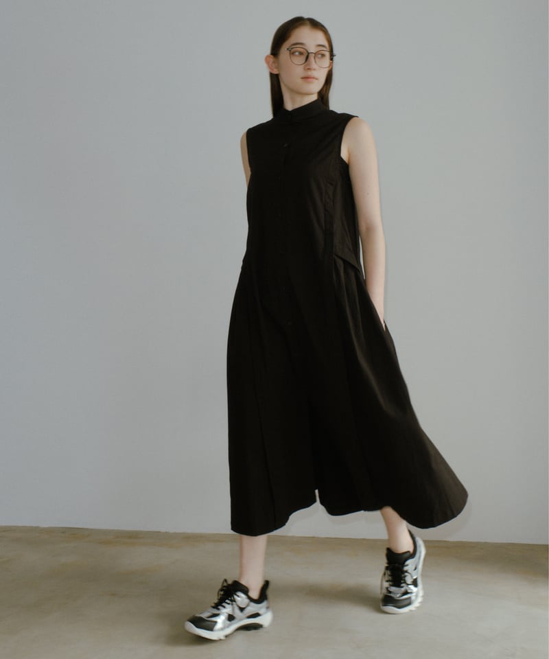 back pleats flare long OP/2color | F A S H I R U
