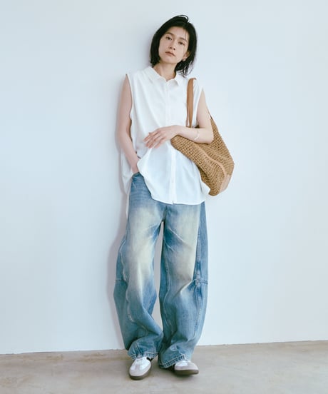 soft sleeveless airy blouse
