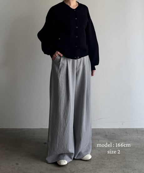 two tuck tencel wide slacks/2size/3color