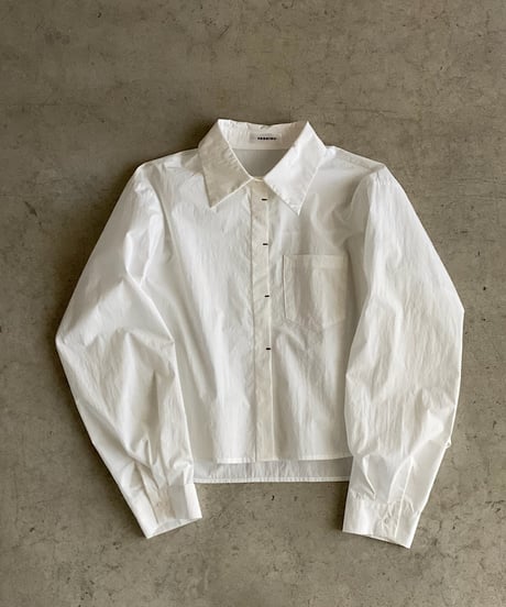 nylon cropped shirt/2color