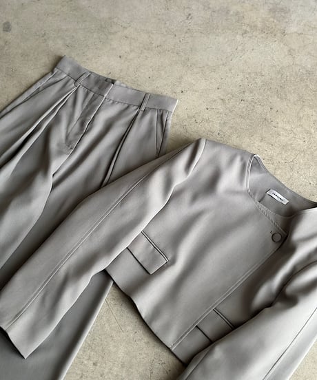 collarless jacket set up/3color/2size