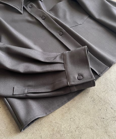 cropped drape shirts（セットアップ対応)/2color