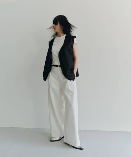 【FINE】tuck wide trousers/3size