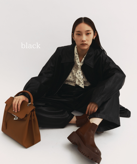【FINE】synthetic leather jacket/3color ＜送料無料＞