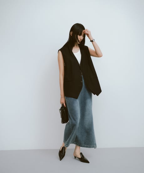 【FINE】twist waist denimt skirt / 3size