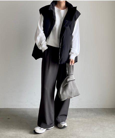middle down vest/3color