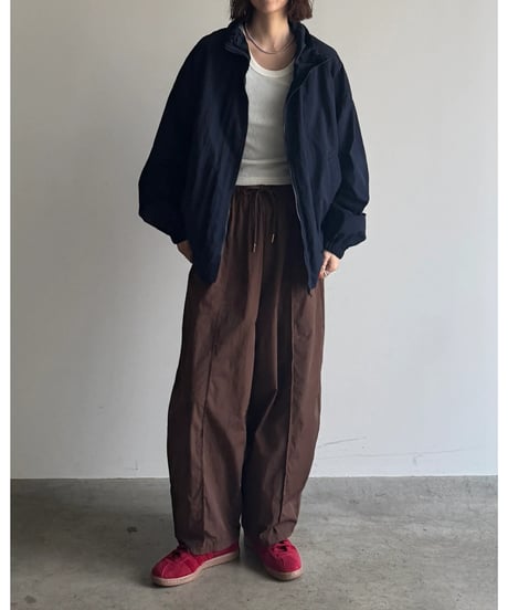 gather stand collar track jacket / 2color