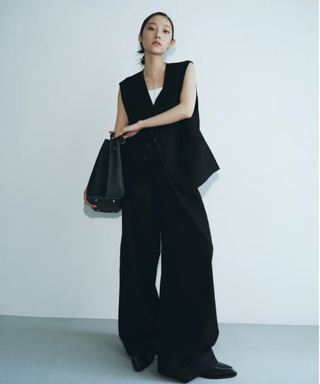 【FINE】tencel front layered vest