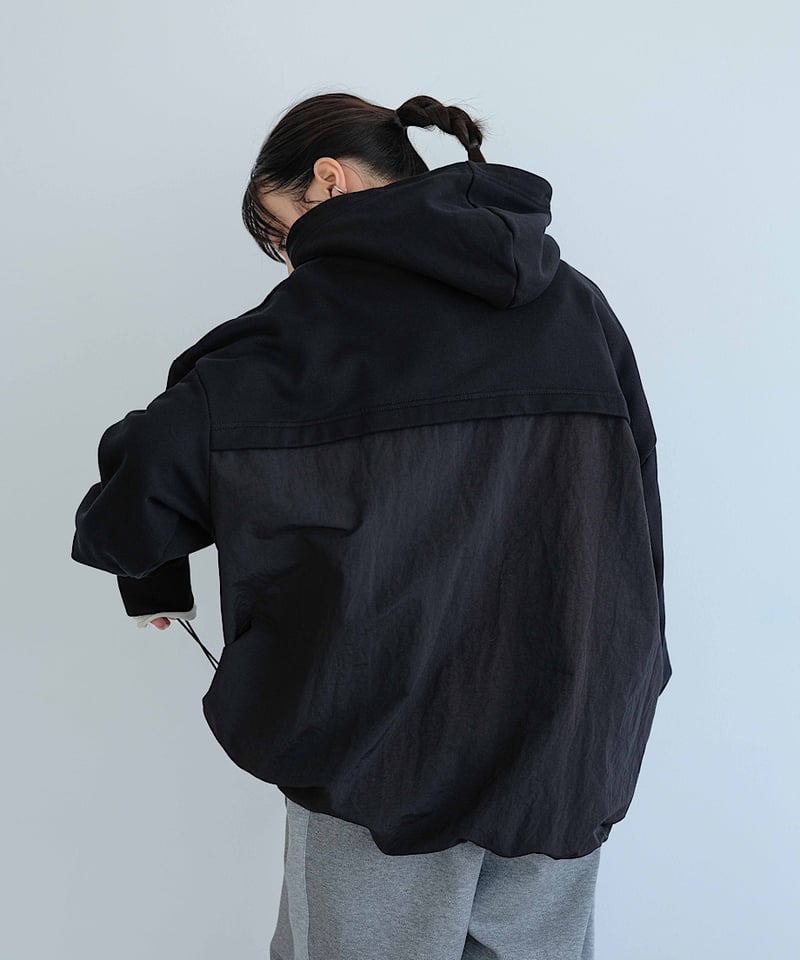 back switching sweat hoodie/2color | F A S H I R U back switching sweat hoodie/2color | F A S H I R U