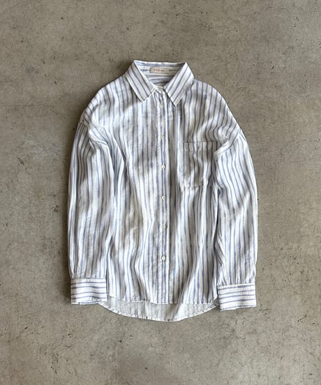 【FINE】rayon stripe over shirt