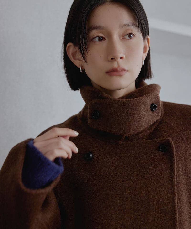 double face wool stand collar coat/2color | F A