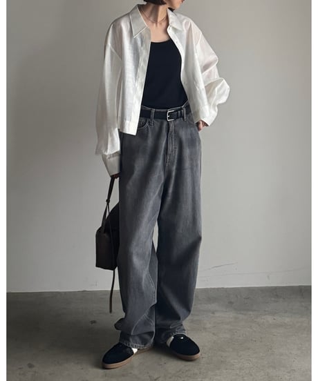 cropped over shirt / 3color