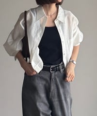 cropped over shirt / 3color