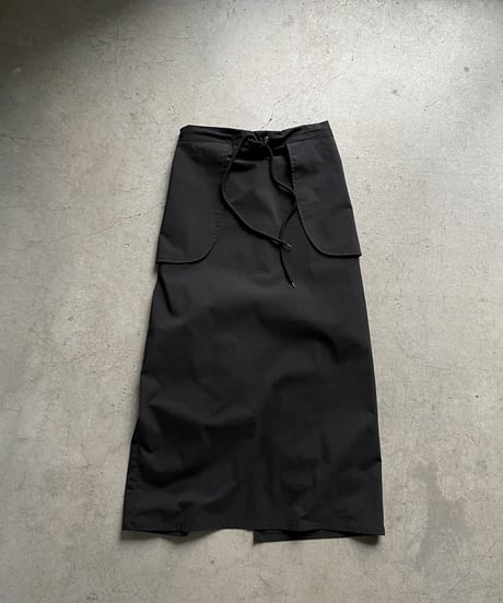 out pocket long skirt/2color