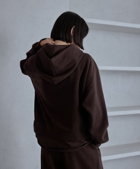 layered hem hoodie top（セットアップ対応）
