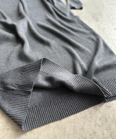 switch sleeve rib knit OP/2color