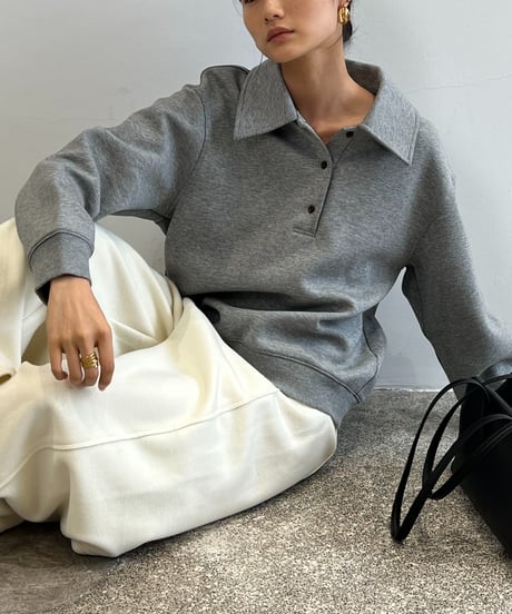 puffy touch polo top/2color