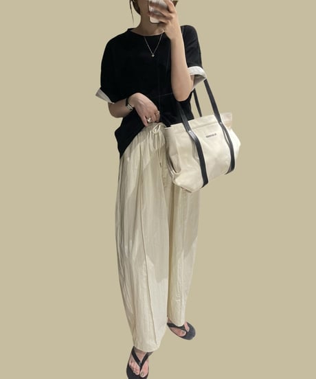 linen-like easy tee/4color