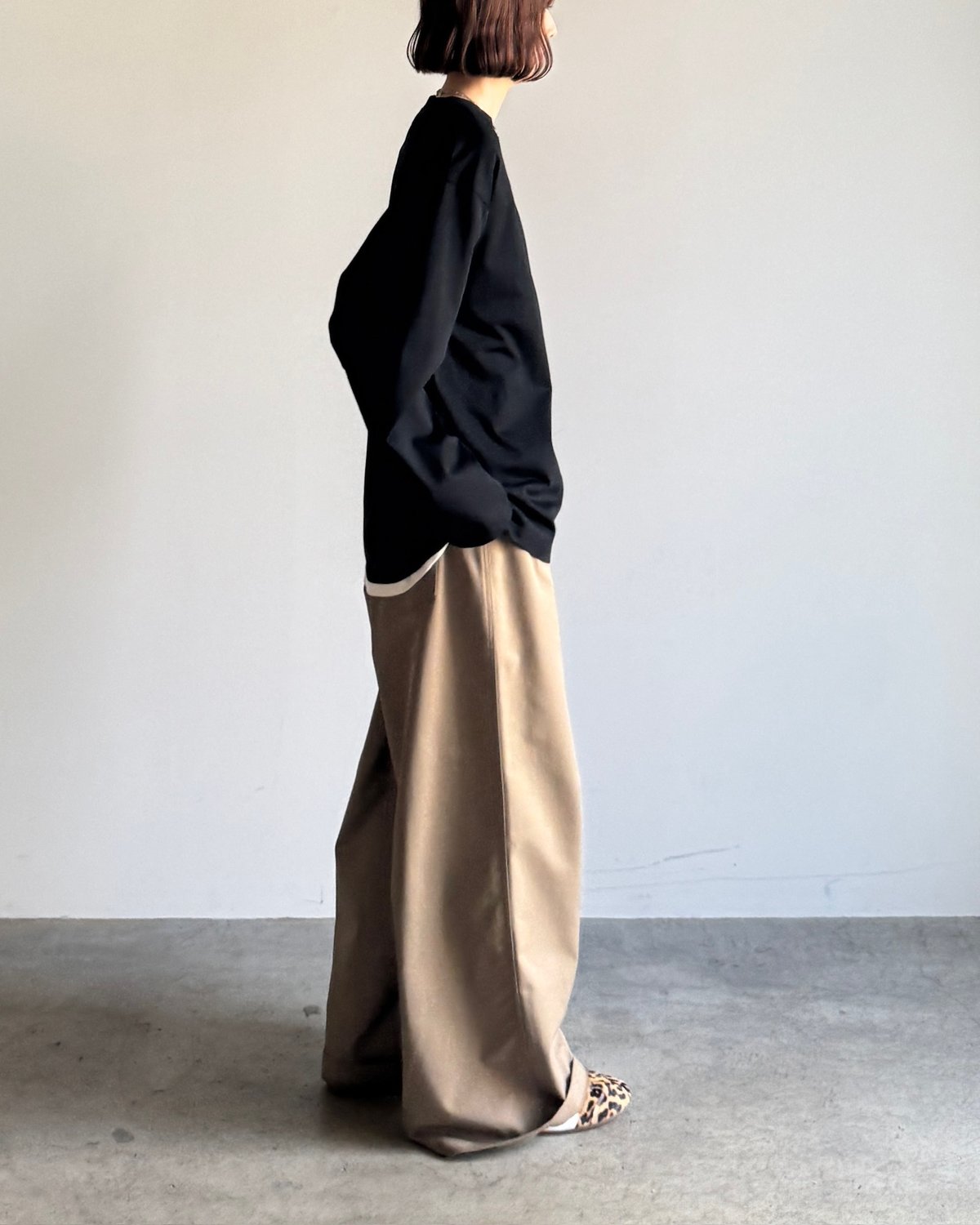 FASHIRU ブラウン チノパン Mサイズ wide chino slacks/3size/3color | F A S H I R U