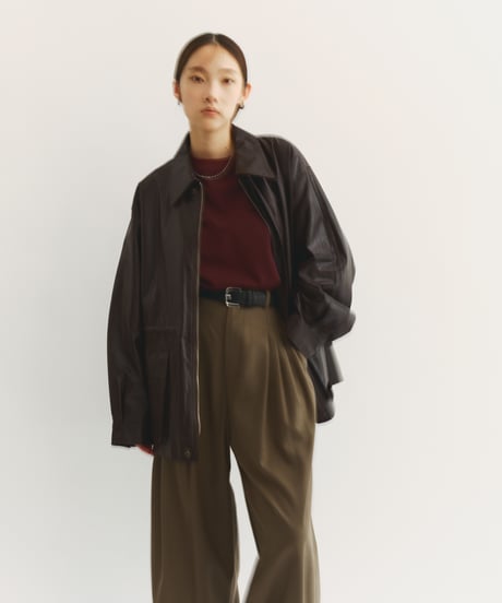 【FINE】synthetic leather jacket/3color ＜送料無料＞