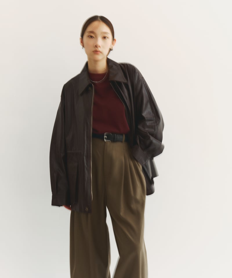 FINE】synthetic leather jacket/3color ＜送料無料＞ |