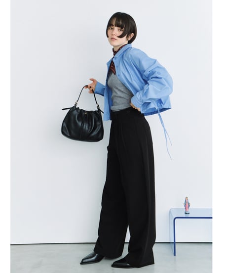 adjustable waist tuck slacks / 2color / 3size